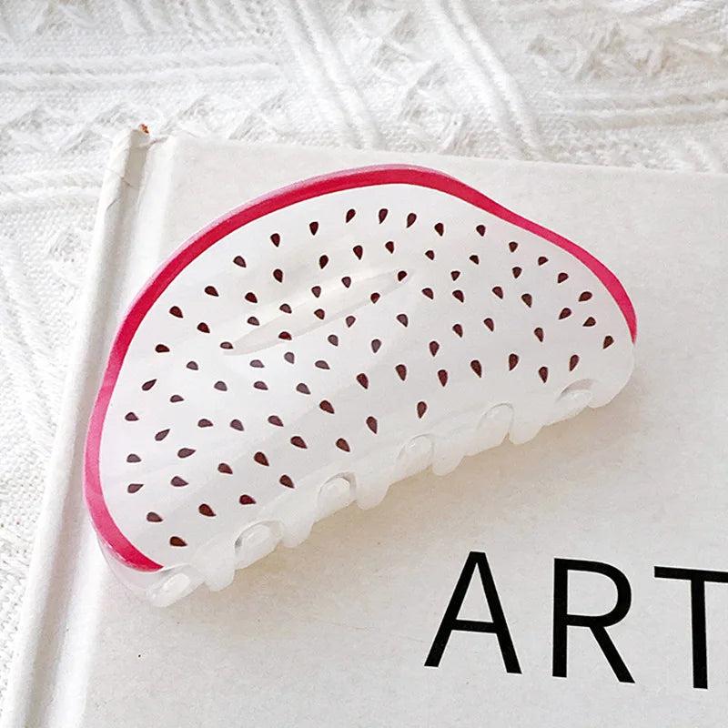 Sweet Watermelon Hair Claws Clip for Womens Girls Hairpins Crab Clips