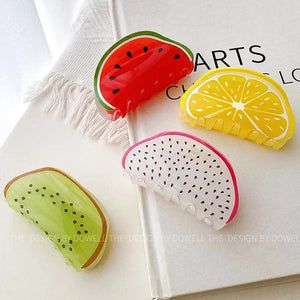 Sweet Watermelon Hair Claws Clip for Womens Girls Hairpins Crab Clips