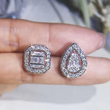 925 Silver Zircon Jewelry Set for Party and Birthday