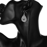 925 Silver Water Drop Pendant Necklace Earring Set