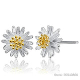 925 Silver Daisy Flower Pendant Necklace for Women