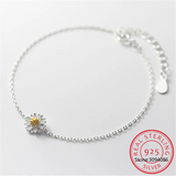 925 Silver Daisy Flower Pendant Necklace for Women