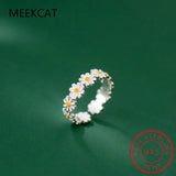 925 Silver Daisy Flower Pendant Necklace for Women