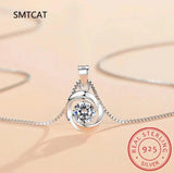 D Moissanite Diamond Jewelry Set 925 Sterling Silver Wedding Earrings Necklace