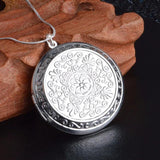 925 Silver Needle Pendant Necklace - Unique Pocket Watch Shape