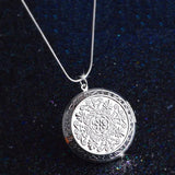 925 Silver Needle Pendant Necklace - Unique Pocket Watch Shape
