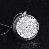 925 Silver Needle Pendant Necklace - Unique Pocket Watch Shape