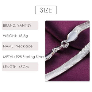 925 Silver Snake Chain 6MM Necklace Men Women Wedding Jewelry