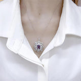 925 Silver Purple Zircon Wedding Jewelry Set