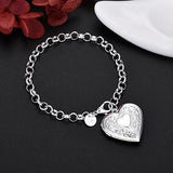 925 Silver Heart Photo Frame Jewelry Set