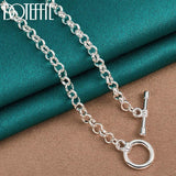 925 Silver High-heeled Shoes Bag Pendant Necklace Wedding Party Charm
