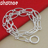 925 Silver Multi-Loop Necklace For Women Party Wedding Jewelry