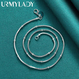 925 Silver Snake Chain Necklace 18/20 Inch Men Women Wedding Party Gift