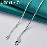 925 Silver Snake Chain Necklace 18/20 Inch Men Women Wedding Party Gift