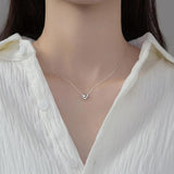 TrustDavis Girls 925 Silver Heart Necklace Daddy's Girl Daugther Birthday Gift