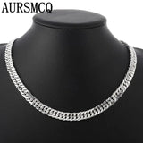 6MM 925 Sterling Silver Chain Necklace for Men Women 50-60cm