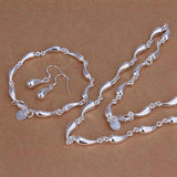 925 Silver Water Drop Women's Jewelry Set