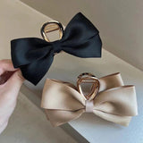 2022 Big Bow Satin Hair Claws Hair Clips Hairpin Women Accessories