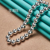 925 Silver 8mm Bead Ball Set for Woman Wedding Engagement