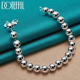 925 Silver 8mm Bead Ball Set for Woman Wedding Engagement