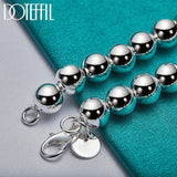 925 Silver 8mm Bead Ball Set for Woman Wedding Engagement