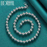 925 Silver 8mm Bead Ball Set for Woman Wedding Engagement
