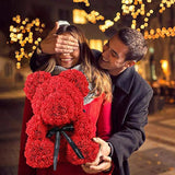DIY Gift Teddy Bear of Roses Accessories Foam Flower Wedding Decoration