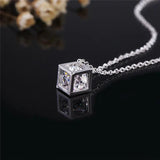 925 Silver Necklace Earrings Crystal Pendant Jewelry Set