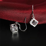 925 Silver Necklace Earrings Crystal Pendant Jewelry Set