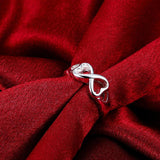 925 Sterling Silver Jewelry Set for Women Heart Pendant Bracelet Necklace Earrin