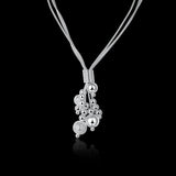 925 Silver Tassel Snake Beads Necklace Party Wedding