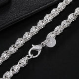 925 Sterling Silver 20-24Inch Faucet Chain Necklace