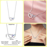 925 Silver Necklace Women Round Pave CZ Pendant Sparkling Anniversary Jewelry