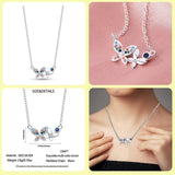 925 Silver Necklace Women Round Pave CZ Pendant Sparkling Anniversary Jewelry
