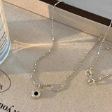 925 Sterling Silver Necklace Zircon Texture Retro Jewelry Gift