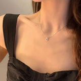 925 Sterling Silver Necklace Zircon Texture Retro Jewelry Gift