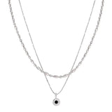 925 Sterling Silver Necklace Zircon Texture Retro Jewelry Gift