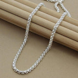925 Silver 4mm Round Box Chain Necklace