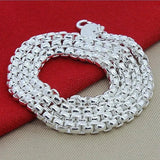 925 Silver 4mm Round Box Chain Necklace