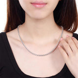 925 Stamp Silver Box Chain Necklace 5MM - 18-24 Inches