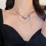 Sterling Silver Moon Stone Cross Star Pendant Necklace