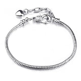 Silver Snake Chain Fine PAND0RA Bracelet 925 Fit European Charm Bracelet