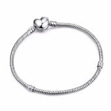 Silver Snake Chain Fine PAND0RA Bracelet 925 Fit European Charm Bracelet