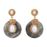 Freshwater Pearl Earrings For Women Round Earrings Girls Gift