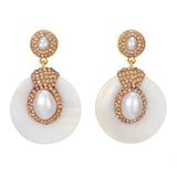 Freshwater Pearl Earrings For Women Round Earrings Girls Gift