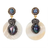 Freshwater Pearl Earrings For Women Round Earrings Girls Gift