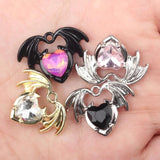 10pcs Heart Wings Alloy Charms for DIY Jewelry Making Earrings Necklace