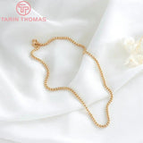1 Piece 43.5CM 24K Brass Finished Chains Necklace High Jewelry Accessories
