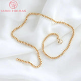1 Piece 43.5CM 24K Brass Finished Chains Necklace High Jewelry Accessories
