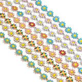 1M Stainless Steel Sun Flower Enamel Chains for Bracelet Jewelry